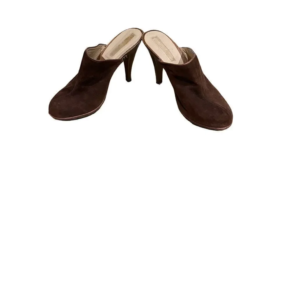 Shoes - clogs WoodHigh heel  Michael Kors chocolate brown suede size 9